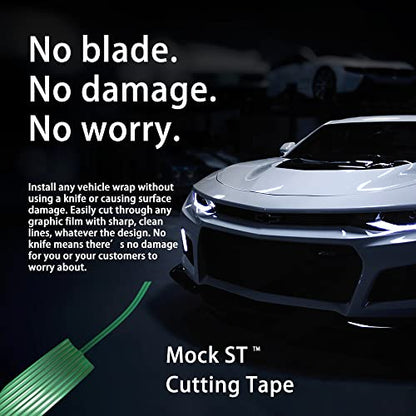 Knifeless Tape Design Line Finish Line Vinyl Warp Cutting Tape (2-Pack 50m) - size: 2-Pack 50meters / 164feet