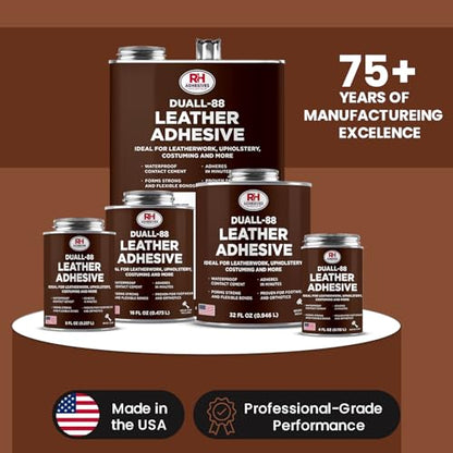 Duall-88 Leather Glue 1 Gal - Leather Cement for Upholstery & Repair - size: Gallon