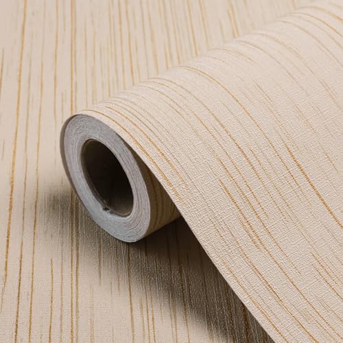 Beige Grasscloth Peel and Stick Wallpaper Textured Self-Adhesive Contact Paper A Set of 47" X 120" Linen Grasscloth Removable Wallpaper for Cabinets Counter Top Liners - color: Beige, size: 47" x 120"