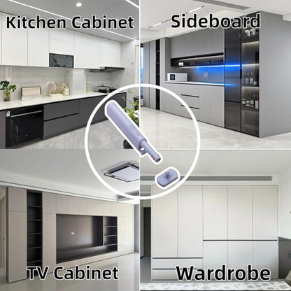 8 Sets Push Open Door Latch Touch Latches Push Latch Damping rebounder for Cabinet Hardware Release Latch Kitchen Drawer Push Catch Press Out Latch