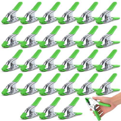 27-Piece 6-inch Heavy Duty Spring Clamp, Large Spring Clamps for Woodworking, Metal Clips 2.4-inch Jaw Opening Clamps for Backdrop, Pool Cover, Photography - size: 6inch 27-Piece