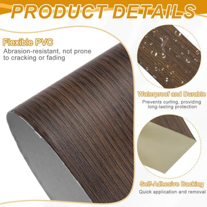 uxcell Wood Grain Repair Tape,5.9" x33ft Grain Repair Patch,Ebony - color: Ebony, size: 5.9 Inch x 33 ft