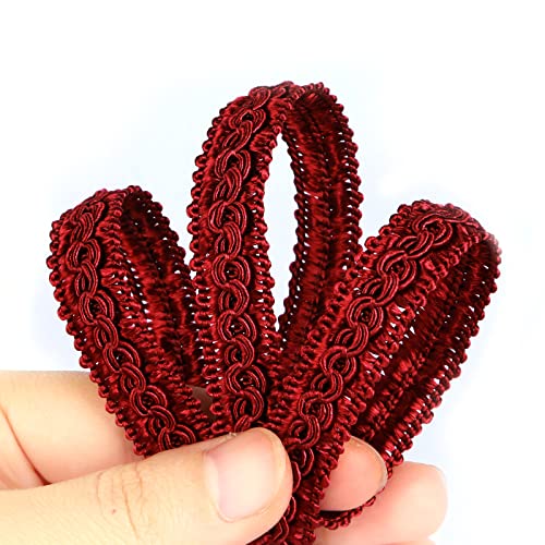 6.5 Yard Handmade Basic Trim,0.59" Diameter Gimp Braid-Red - color: red, size: 6.5