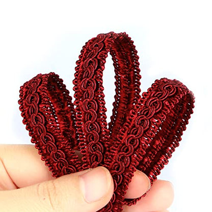 13 Yard Handmade Basic Trim,0.59" Diameter Gimp Braid-Red - color: red, size: 13