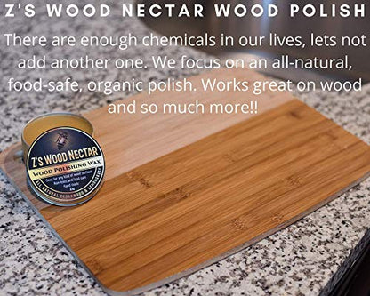 Z's Wood Nectar All Natural Beeswax Furniture Polish & Conditioner (6oz) -CedarWood LemonGrass