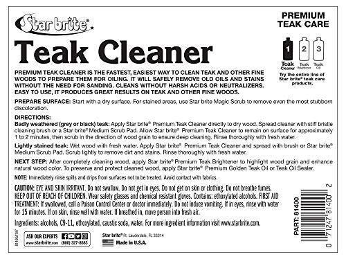 STAR BRITE Premium Outdoor Teak Cleaner - style: 128 oz