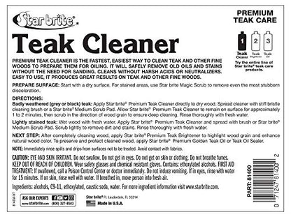 STAR BRITE Premium Outdoor Teak Cleaner - style: 128 oz
