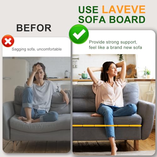 LAVEVE Heavy Duty Couch Cushion Support Board for Sagging Sofa, 25''x90'' - size: 90" x 25" - Oversized sofa
