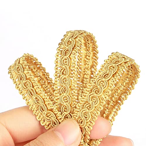 6.5 Yard Handmade Basic Trim,0.59" Diameter Gimp Braid-Gold - color: gold, size: 6.5