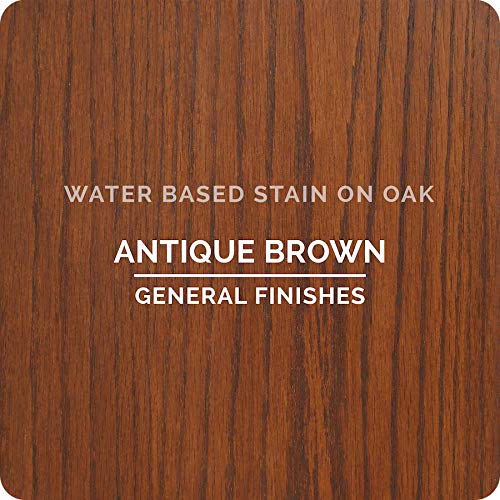 General Finishes Water Based Wood Stain, 1 Pint, Antique Brown - color: Antique Brown, size: 1 Pint