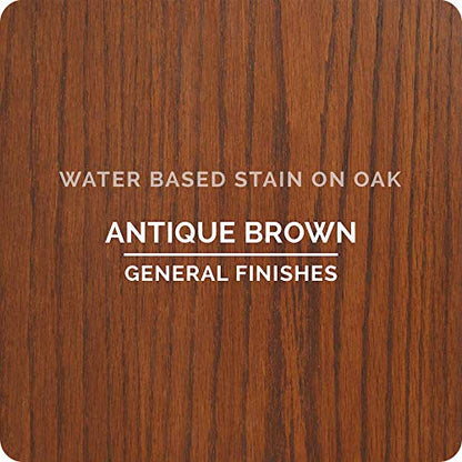 General Finishes Water Based Wood Stain, 1 Pint, Antique Brown - color: Antique Brown, size: 1 Pint