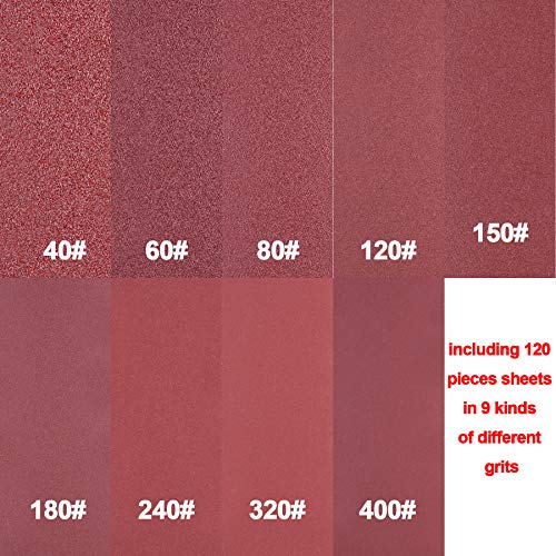 AUSTOR 120 Pieces Triangular Sandpaper, Triangle Sanding Sheets