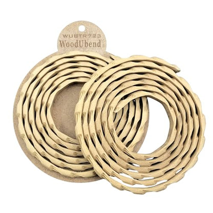 WoodUBend Pack of Two Threaded Twist Trims TR723 208x1x0.8 cm Heat Bendable & Flexible Wood Trims - DIY Craft, Furniture & Home Decor - Easy to Apply & Paint - Versatile, Reusable & Durable - size: Pack of 2 (1x208x0.8 cm)
