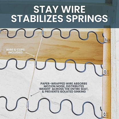House2Home Zig Zag Spring Upholstery Couch Kit – Heavy Duty 31" 4pk - size: 31" 4-pack Spring Kit