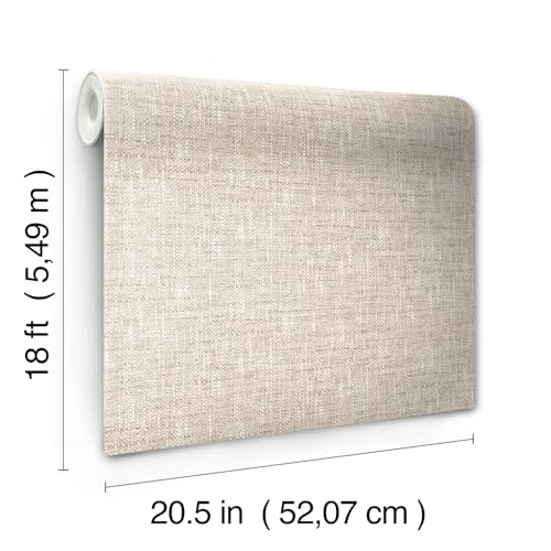 NuWallpaper by WallPops Tan Poplin Peel and Stick Wallpaper, NUS5002 - color: Tan