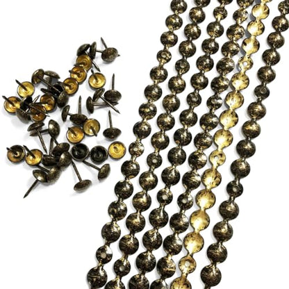 10Meters Upholstery Tacks Strips/Nailhead Trims(D:9.5mm Antique) - color: Antique, size: 9.5mm