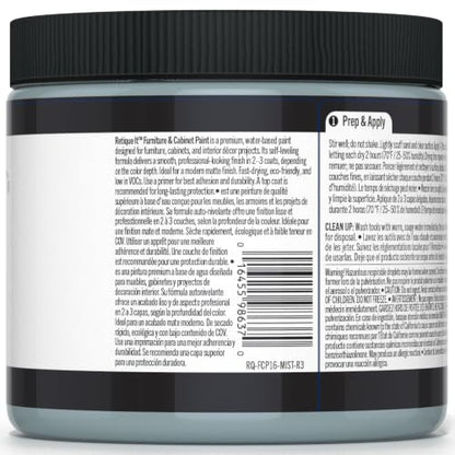 Retique It Furniture and Cabinet Paint - Paint for Cabinets, Dressers, Tables, Doors and DIY Home Decor Projects, Misty River, 16 oz