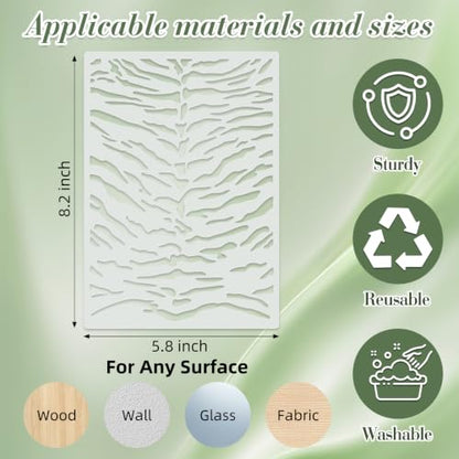 Texture Stencils for Crafts Reusable 12Pcs Stencils(8.2X5.8 Inch) - color: Texture 18