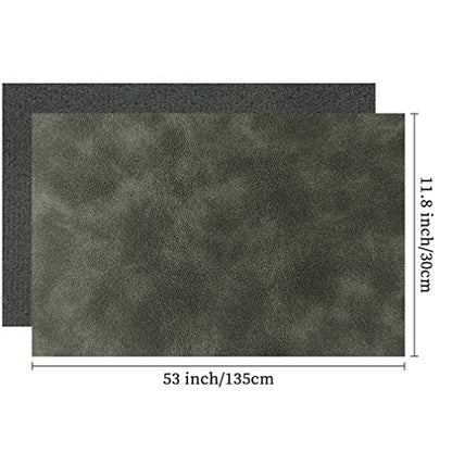 Dark Green Soft Faux Suede Fabric 30x135cm Synthetic Faux Leather Frosted Leatherette for DIY Phone Case Wallets Making - color: Dark Green