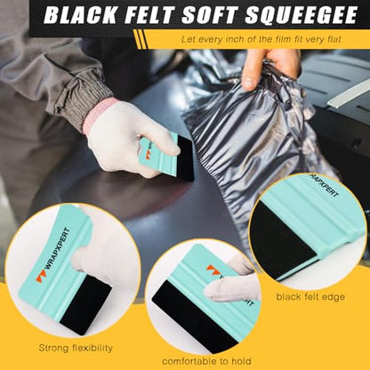 WRAPXERPT Wallpaper Smoothing Tool,Wallpaper Tool Kit for Peel and Stick Wallpaper Hanging,Vinyl Backsplash Tile,Bathroom,Window Film - color: T100