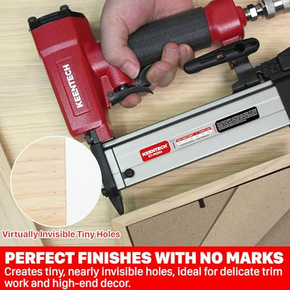 KEENTECH Pneumatic Pin Nailer 23 Gauge with 2,160 1/2" to 1-3/8" Pin Nails - color: Red, size: Fit 1/2" to 1-3/8" Pin Nails