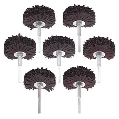 Rocaris 7 Pack Abrasive Cloth Flap Wheel 80/120/150/180/240/320/400 Grit