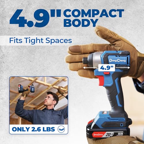 Dong Cheng 20V Brushless Impact Driver,1460 in-lbs(1X2.0Ah)