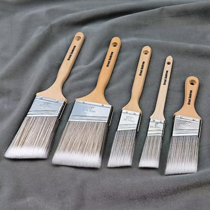 Great Andrew 10 Pack Paint Brushes Bulk 1" 1.5" 2" 2.5" 3" Angled - size: 10 PCS, 1/1.5/2/2.5/3"