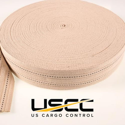 Cotton Strapping for Use As Soft Tie Down Strapping for Cotton Webbing Straps - 2 Inch Wide by 100 Foot Long Roll - size: 2 inches x 100 inches