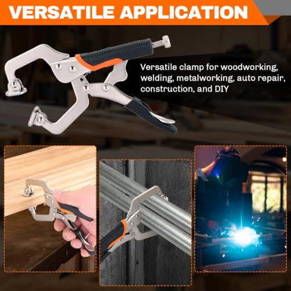 4 Pack 6-Inch C Clamp Locking Pliers Vice Grip Welding Clamps