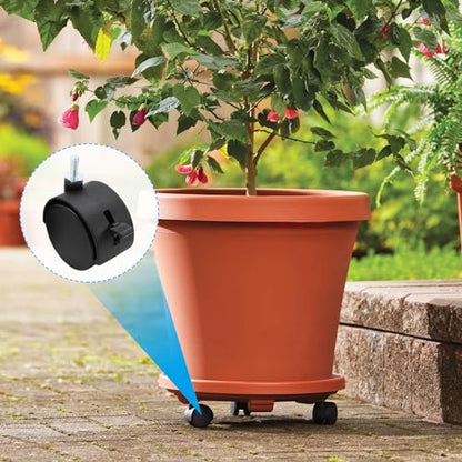 4pcs 2 Inch Swivel Caster Wheels with Brake, M6 Threaded Stem - style: 2 Inch with Brake-M6 Threaded Stem