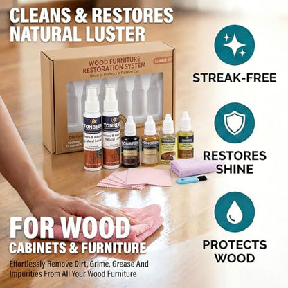 Premium Wood Furniture Care Set - Includes Wood Cleaner Water Mark Remover - size: 7.38 Fl Oz (Pack of 1)