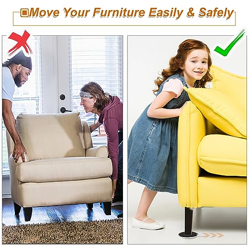 Furniture Sliders for Carpet 8 PCS - 3 1/2" - size: 3.5 inch 8 PCS (Round)