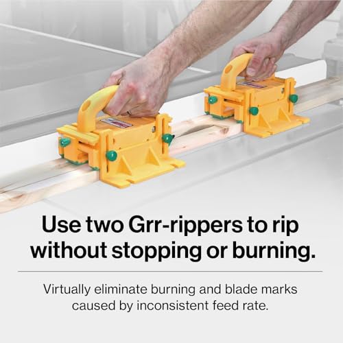 MICROJIG GRR-RIPPER GR-100 3D Table Saw Pushblock, Yellow - style: Classic