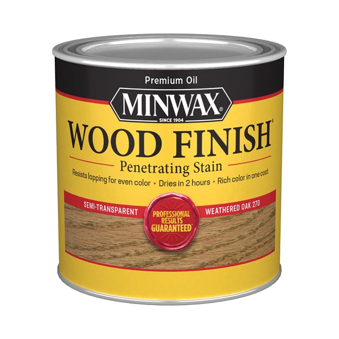4-Pack of 1/2 pt Minwax 22760 Weathered Oak Wood Finish Penetrating Oil-Based Wood Stain