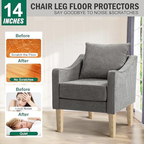 FoDau770 Square Furniture Legs 14 Inch, Ash Wood Legs with 5/16"-18 Bolts - size: 14 Inch