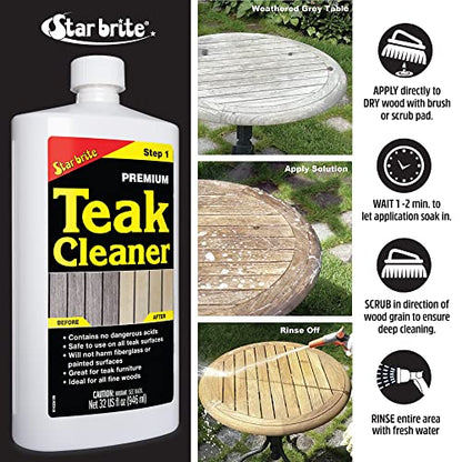 STAR BRITE Premium Outdoor Teak Cleaner - style: 32 oz