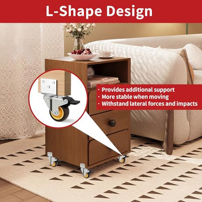 HOD 2" Side Mount Casters Set of 4, L-Shaped 360° Swivel with Brake - style: 2-inch Brakes