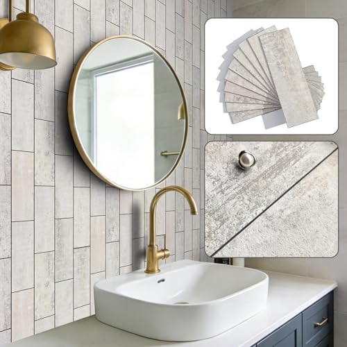 Tilingview 30 PCS Peel and Stick Backsplash Tile for Kitchen/Bathroom/Living Room, 3"x 9" Self-Adhesive Subway Tile for Backsplash, Matte Textures Tiles/Handmade Tiles (Sand Color) - color: Sand