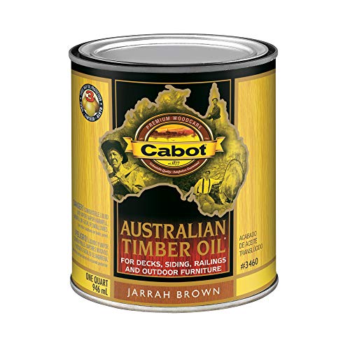 Cabot Australian Timber Oil Wood Stain and Protector, Jarrah Brown, 1 Quart - color: Jarrah Brown, size: Quart