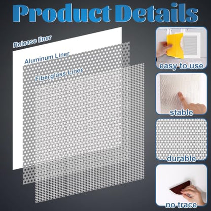 Blulu 43 Pcs 6 Inch Drywall Repair Patch Kit - size: 6 Inch