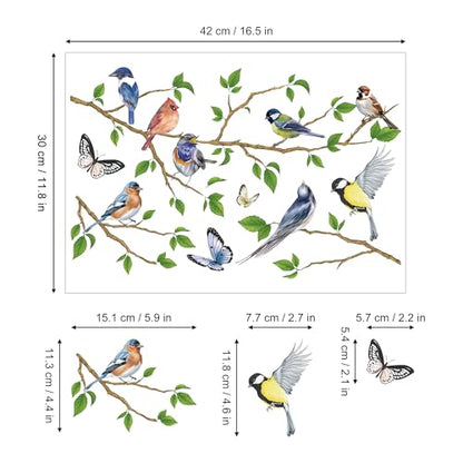 Joeyan Birds on the Branches Rub On Transfers for Furniture and Crafts - style: Bird