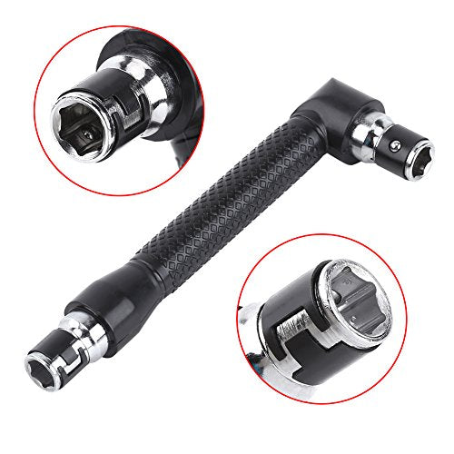 1/4 Inch Hex Socket Wrench, L Shape Double Head Wrench for Bits, with Comfortable Grip for Home Garage Workshop Use