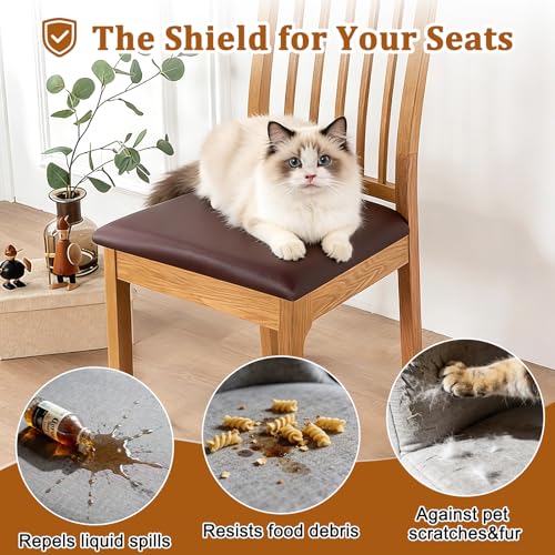 Chair Covers Waterproof,Chair Covers for Dining Chairs,Coffee,Set of 2 - color: Model a - Coffee, size: set of 2
