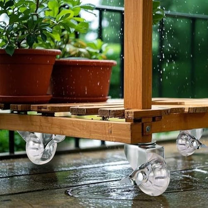 2" Stem Caster Wheels, M8×15mm, Side Brake, Clear, 4-Pack - color: Clear Side Brake, size: 2",M8x15