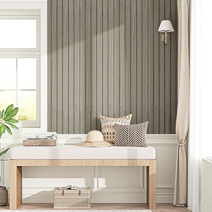 Dark Brown 3D Wood Slat Wall Panel Wallpaper Peel and Stick - color: Dark Brown