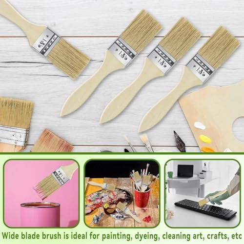 48 Pack 1.5 Inch Paint Brushes, All-Purpose Chip Brush Set - size: 1.5 inch