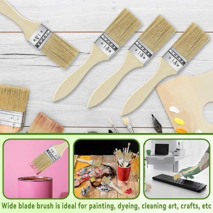 48 Pack 1.5 Inch Paint Brushes, All-Purpose Chip Brush Set - size: 1.5 inch