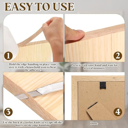 uxcell 1-1/2"x26ft Wood Veneer Edge Banding Pre-Glued Walnut Edging Strips - color: Walnut, size: 1-1/2 Inch x 26ft