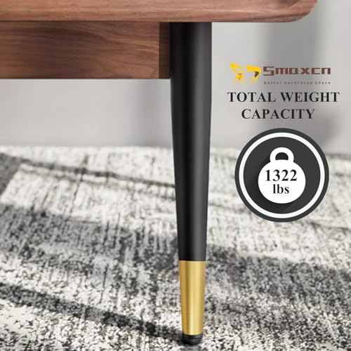 4pcs 4 3/4 inch (12cm) Black & Gold Metal Furniture with Level Feet - color: Black Gold, size: 4 6/8 inch